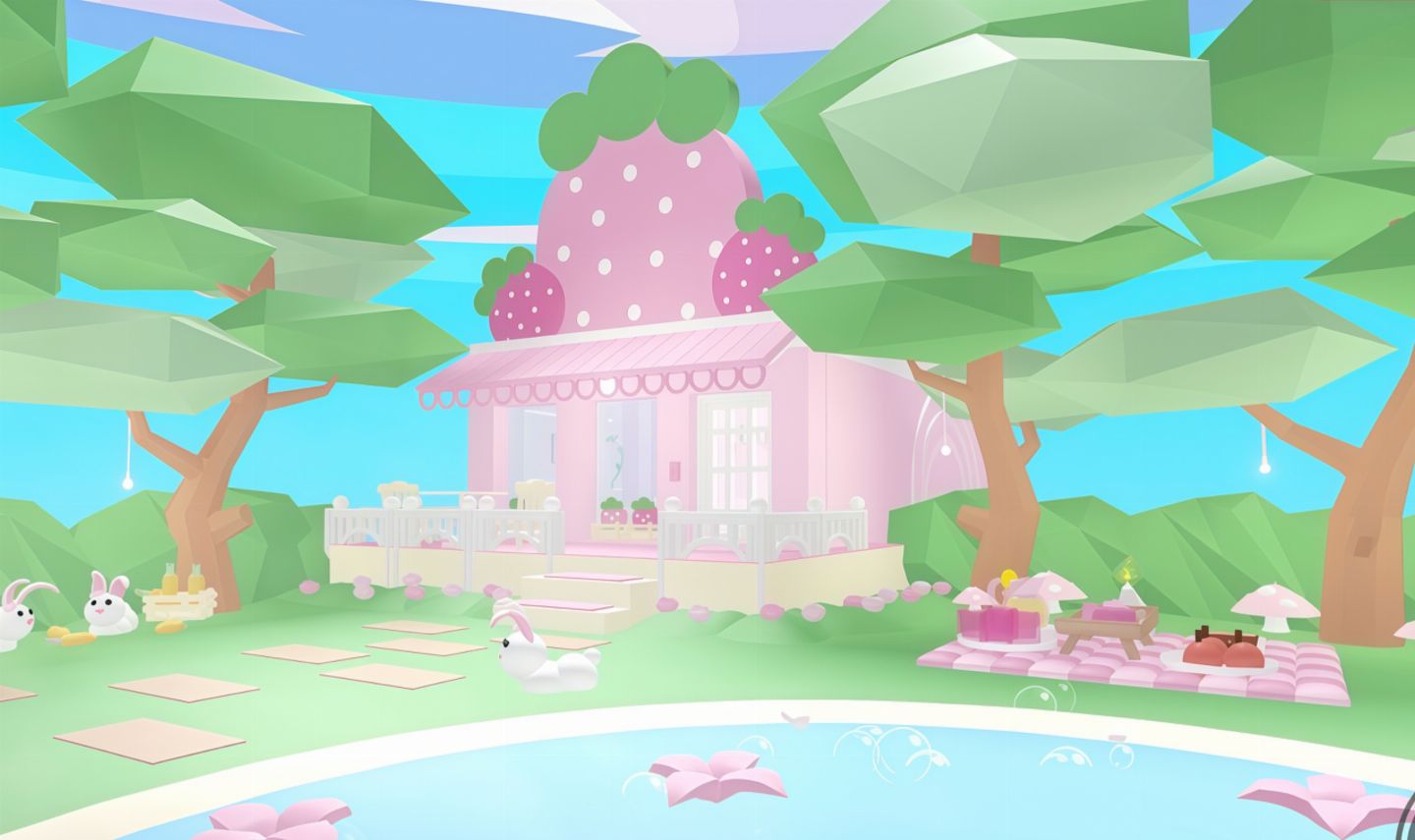 Casa Tiny Preppy (Decorada Moranguinho) no Adoptme!