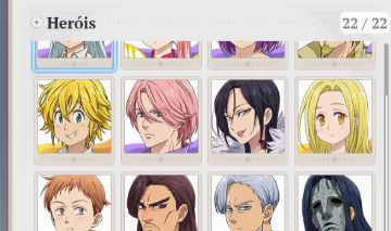 Conta 7DS Origin com todos os 22 personagens