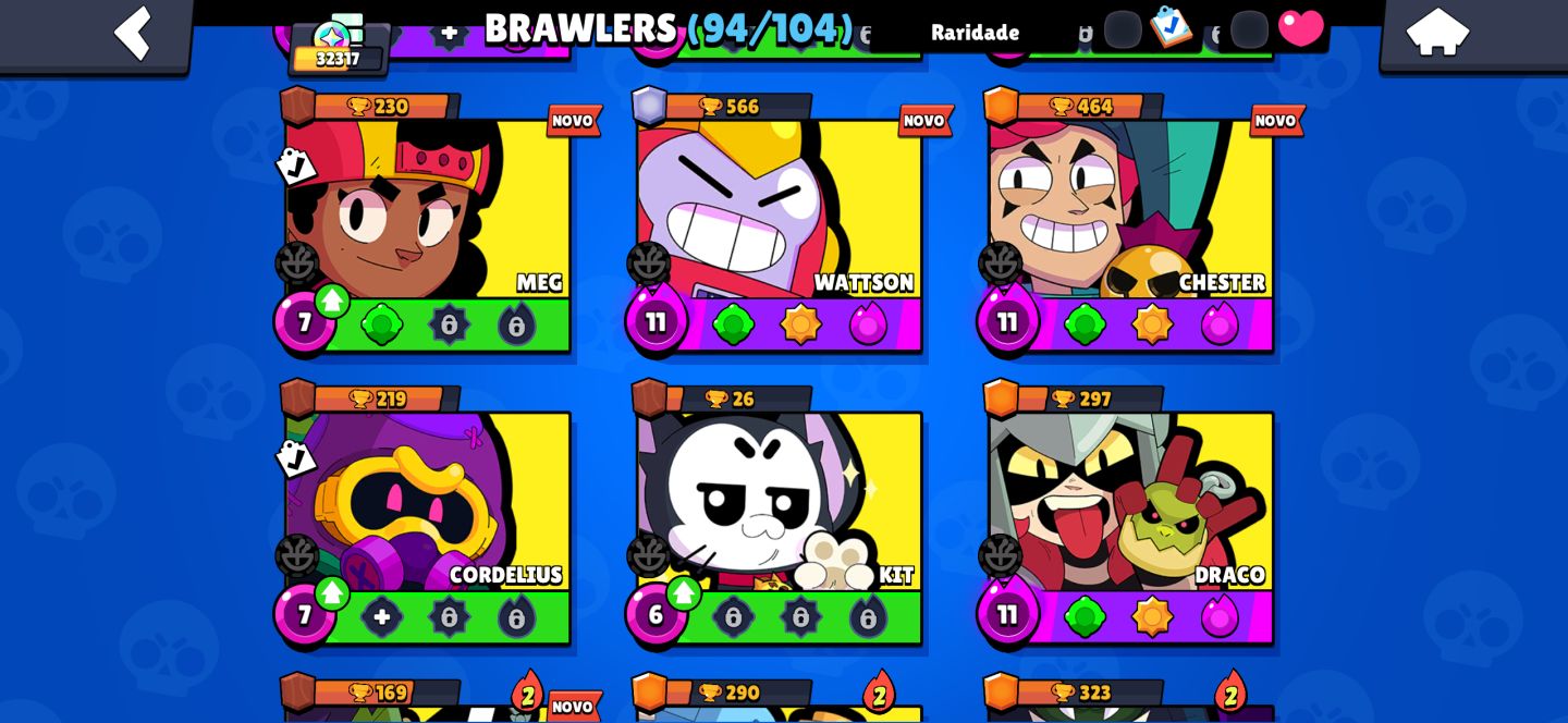 Conta de Braw Stars,97 brawlers,32k troféus.