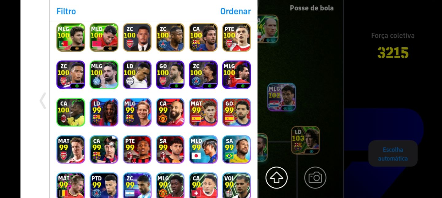 Conta de efootball 2215 de força de time competitivo!