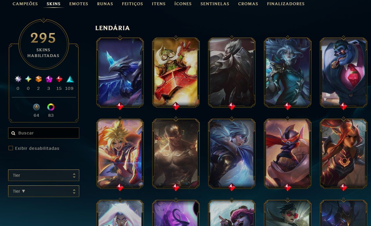 CONTA LOL BR | 295 SKINS | 592K EA | TODOS OS CAMPEÕES | LVL 538