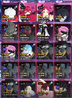 PERSONAGENS DE ANIME VANGURDS (AV) DISPONIVEIS EM MEU INVENTARIO.