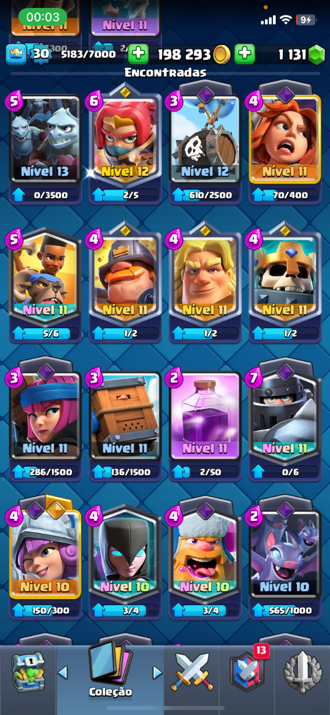 Conta no Clash Royale com 9000 Troféu