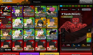 Conta Anime Expeditions com zaraki shiny e 8 unbound