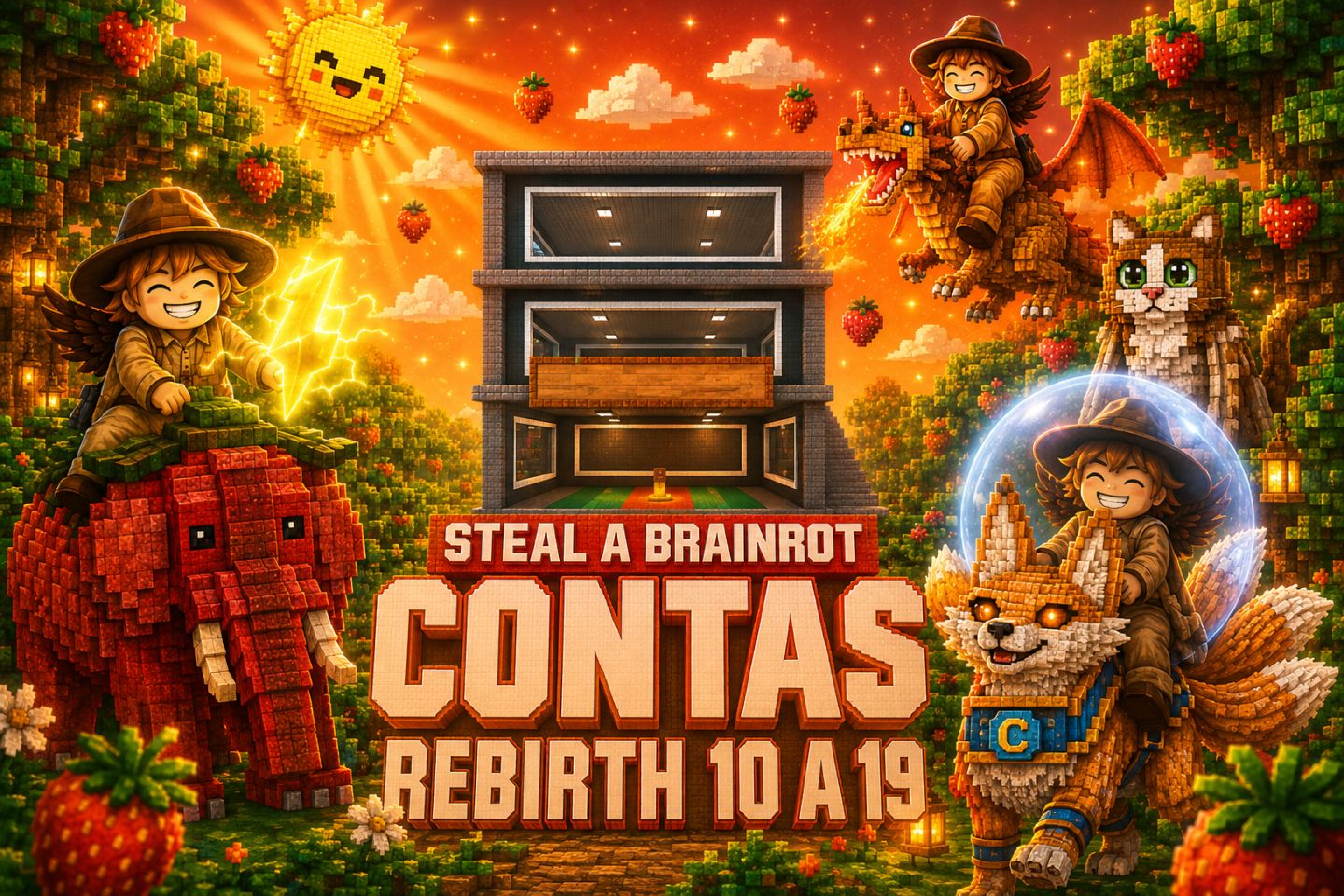 [ENTREGA AUTOMATICA] CONTAS REBIRTH 10 A 19 - STEAL A BRAINROT/ROUBE UM BRAINROT