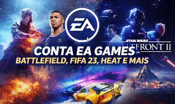 Conta EA com Battlefield 1, 3, 4, V, FIFA 23, FC 25, NFS Heat e mais