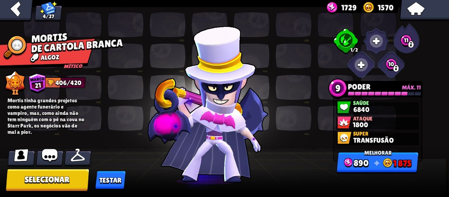 CONTA BRAWL STARS MUITAS SKINS, 5K Troféus 2019