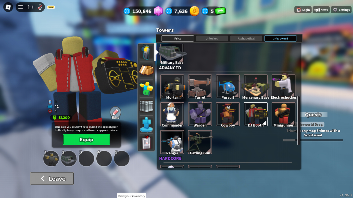 CONTA TOP GLOBAL TOWER DEFENSE SIMULATOR + UMA DAS MAIS RARAS DO JOGO INTEIRO!