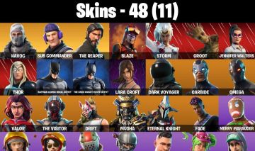 CONTA FORTNITE COM SEASON 3 FULL, TWITCH PRIME , OMEGA, TUBARÃO-MAKO E 48 SKINS