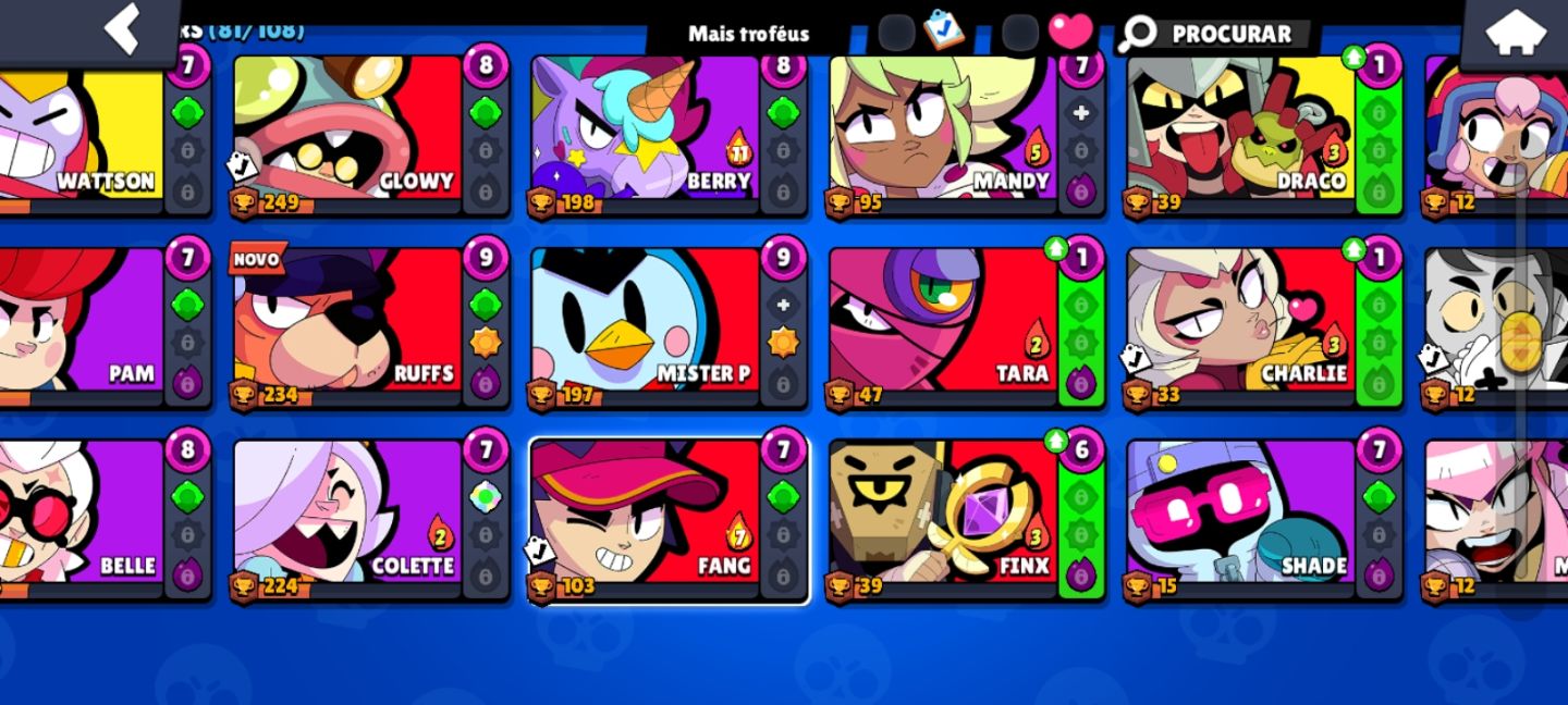 Conta com brawl pass ativado e com Skina lendarias e muitos brawlers muito boa