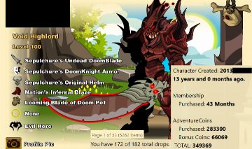 CONTA RARA DE AQW 349K ACS 13 ANOS VÁRIOS CHEST E HARD FARMS E MUITOS RARES