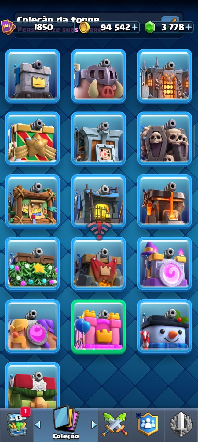 Conta Clash Royale 20 cartas level 16, maior campeão e banner raro