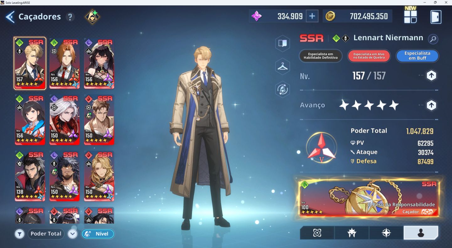 CONTA SOLO LEVELING: ARISE. LV 157, POWER 4kk600
