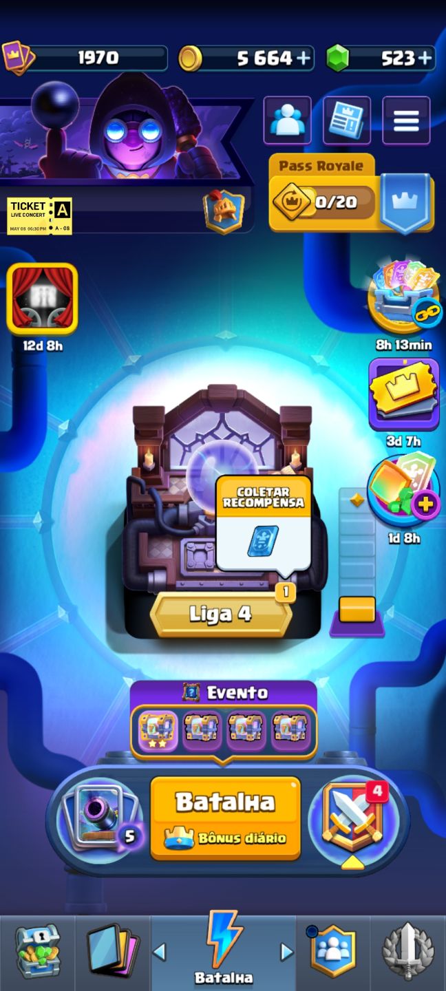 CONTA DE CLASH ROYALE COM 14k TROFÉUS