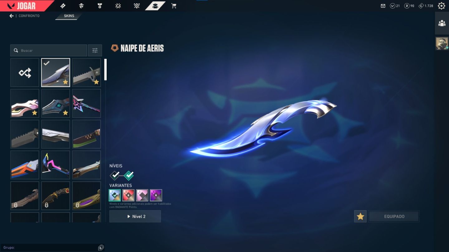 4-5k em skins, dona única e total acesso, podemos negociar valor