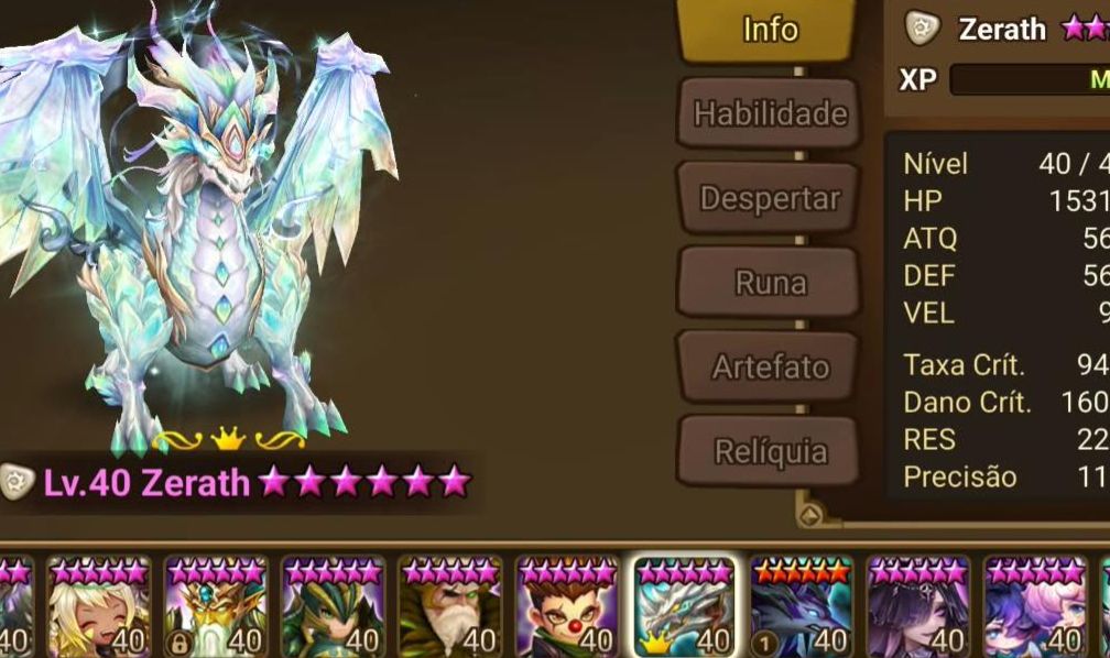 Raridade Zerath + Velaska + Anjinhos Dark Summoners War