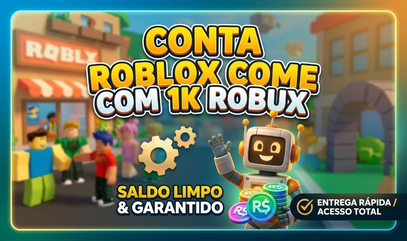 CONTA ROBLOX COM 1000 ROBUX SALDO LIMPO | ENTREGA RÁPIDA / ACESSO TOTAL