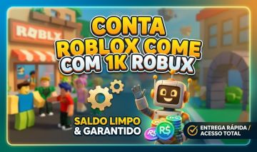 CONTA ROBLOX COM 1000 ROBUX SALDO LIMPO | ENTREGA RÁPIDA / ACESSO TOTAL