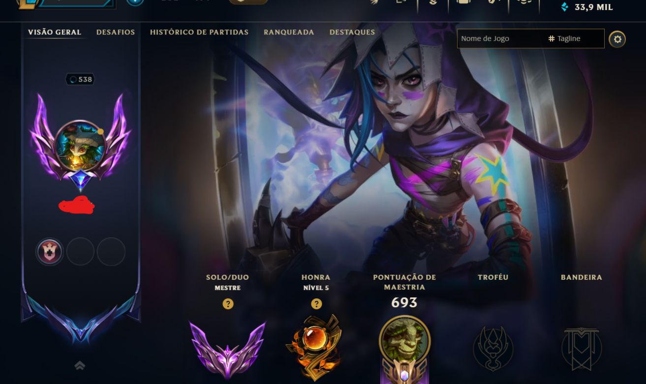 CONTA LOL JINX EXALTADA ELO MESTRE FULL CHAMPS 210 SKINS 65 CROMAS+SKIN VALORANT