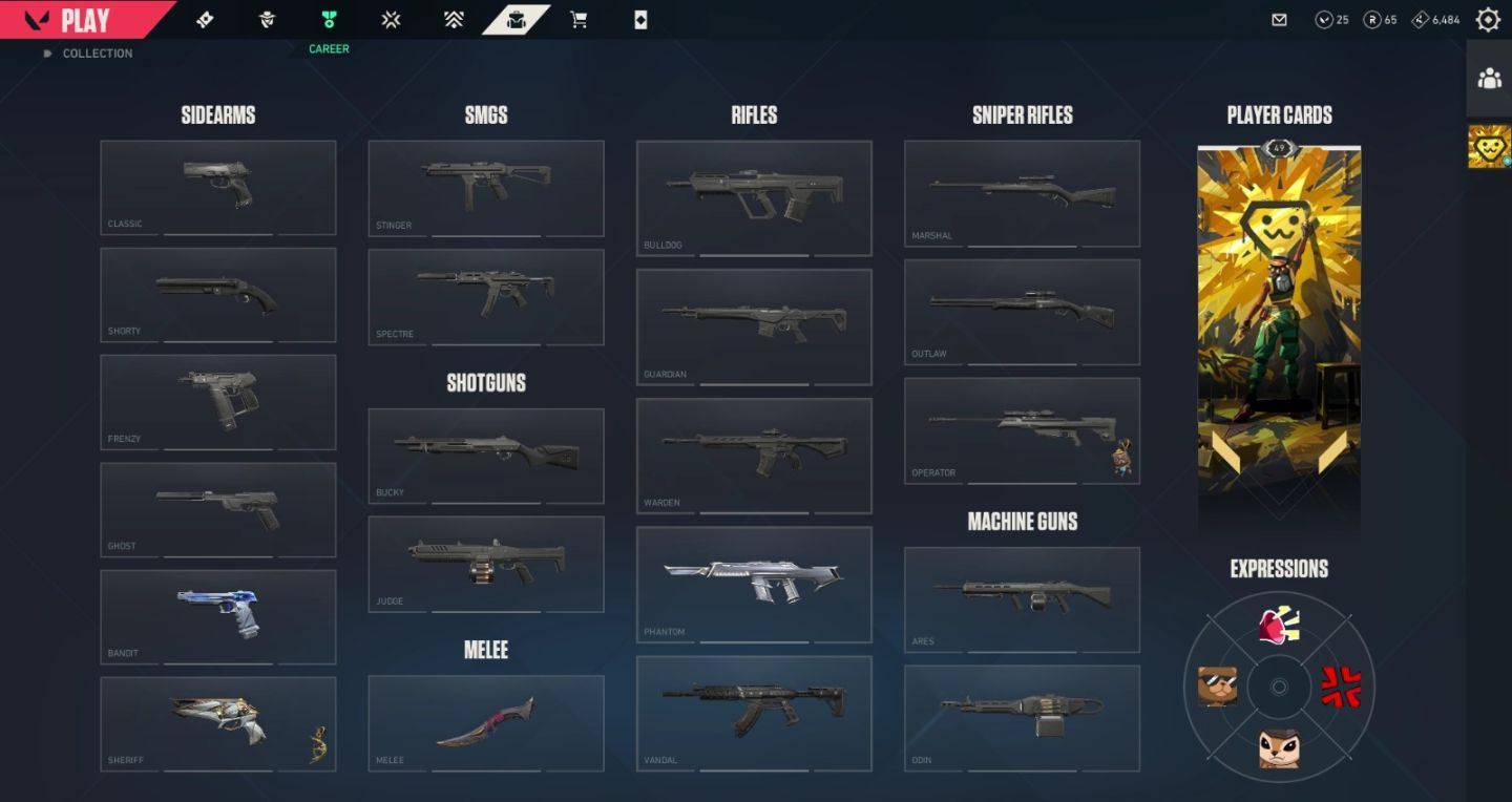 Conta de valorant,ouro II,lvl 20+,skins de Phantom, Vandal e faca no precinho