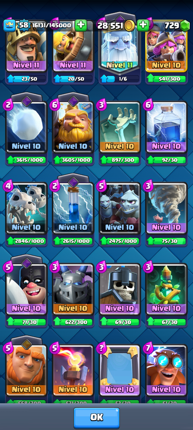 Conta Clash royale com 10500 troféus