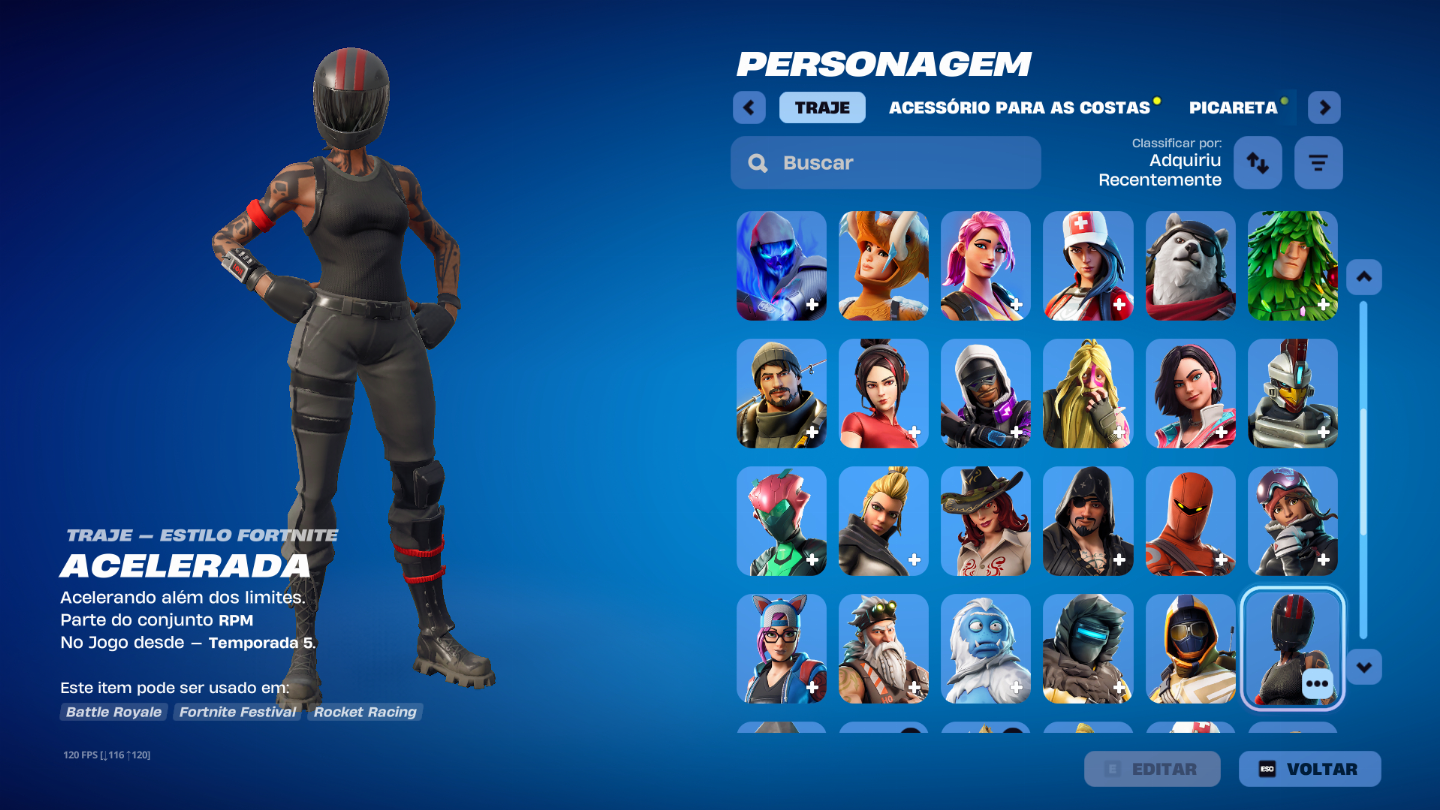 CONTA FORTNITE OG - TEMP. 3,4,5,7,8,9 + LARA CROFT