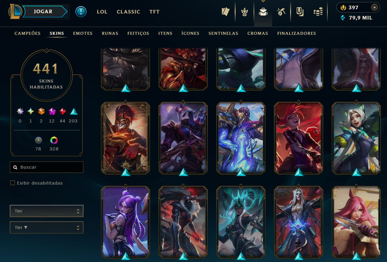 Conta LoL Nivel 700+ Com Skin JINX ARCANE e muito mais!