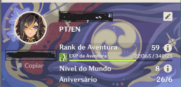 Compte Genshin Impact AR 59 |EU| 17 perso 5* - FR