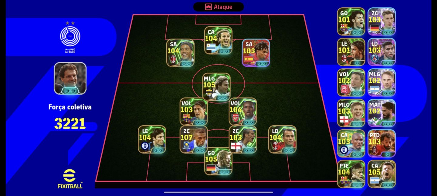 Conta Efootball a Venda - Nedved 105 Vieira 106 Desailly 107 . Konami id/email