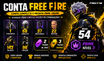 CONTA FREE FIRE nivel 54