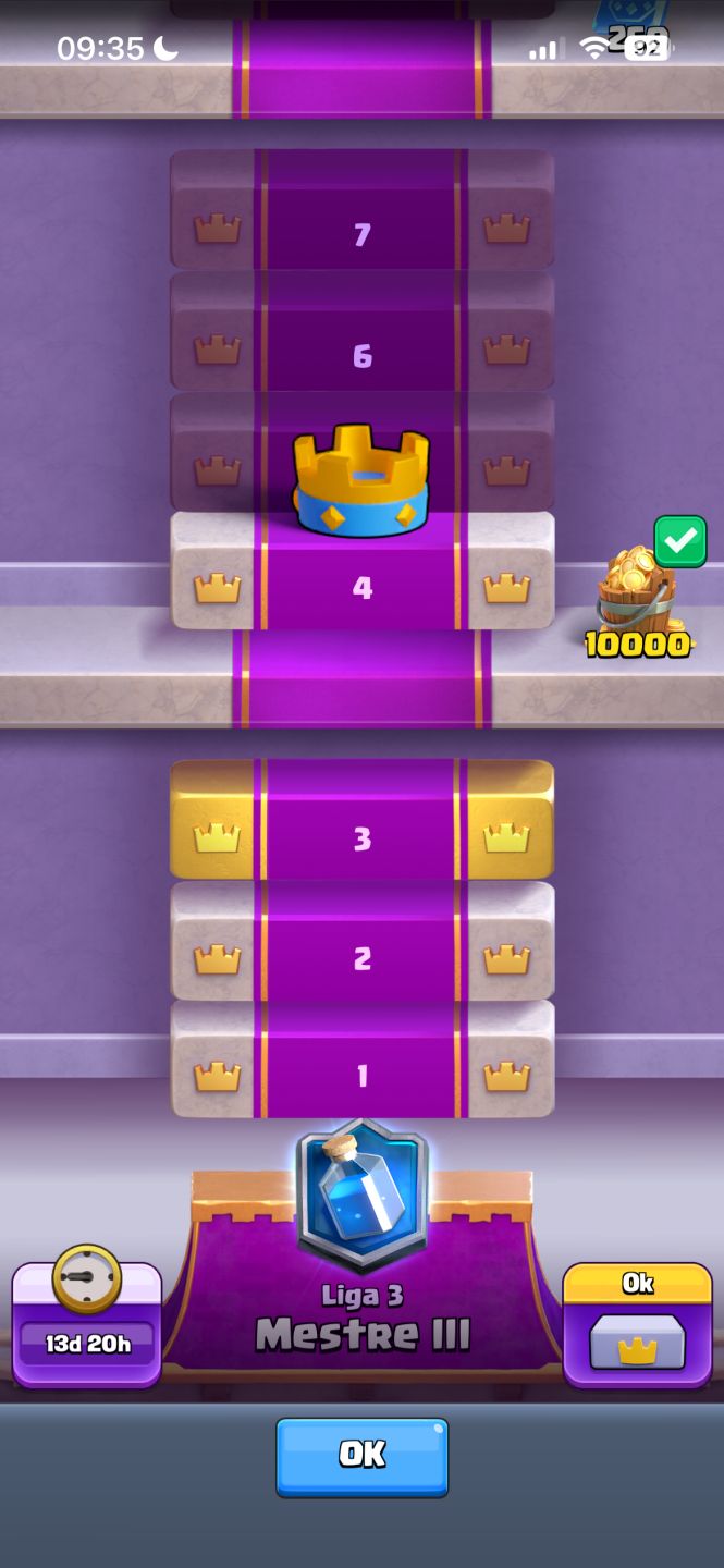 Conta Clash Royale 14k de troféus Liga 3