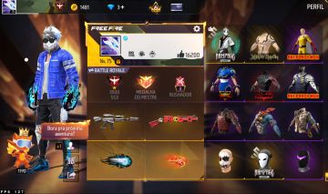 CONTA DE FREE FIRE RARA E GEMADA VÁRIAS PARCERIAS + UMP ARTE DA GUERRA