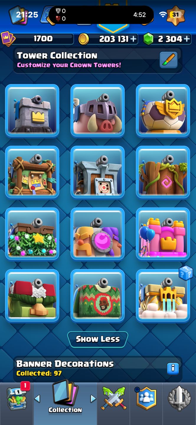 CONTA CLASH ROYALE 14k TROFÉU