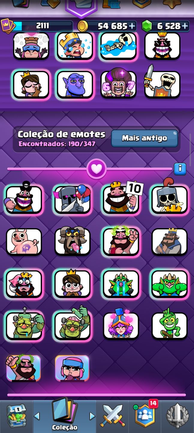 PROMOÇÃO,Conta Clash Royale 72% Full