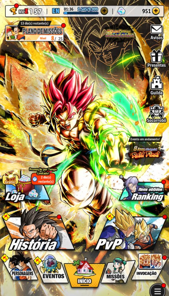 DRAGON BALL LEGENDS CONTA PRONTA PRA PVP
