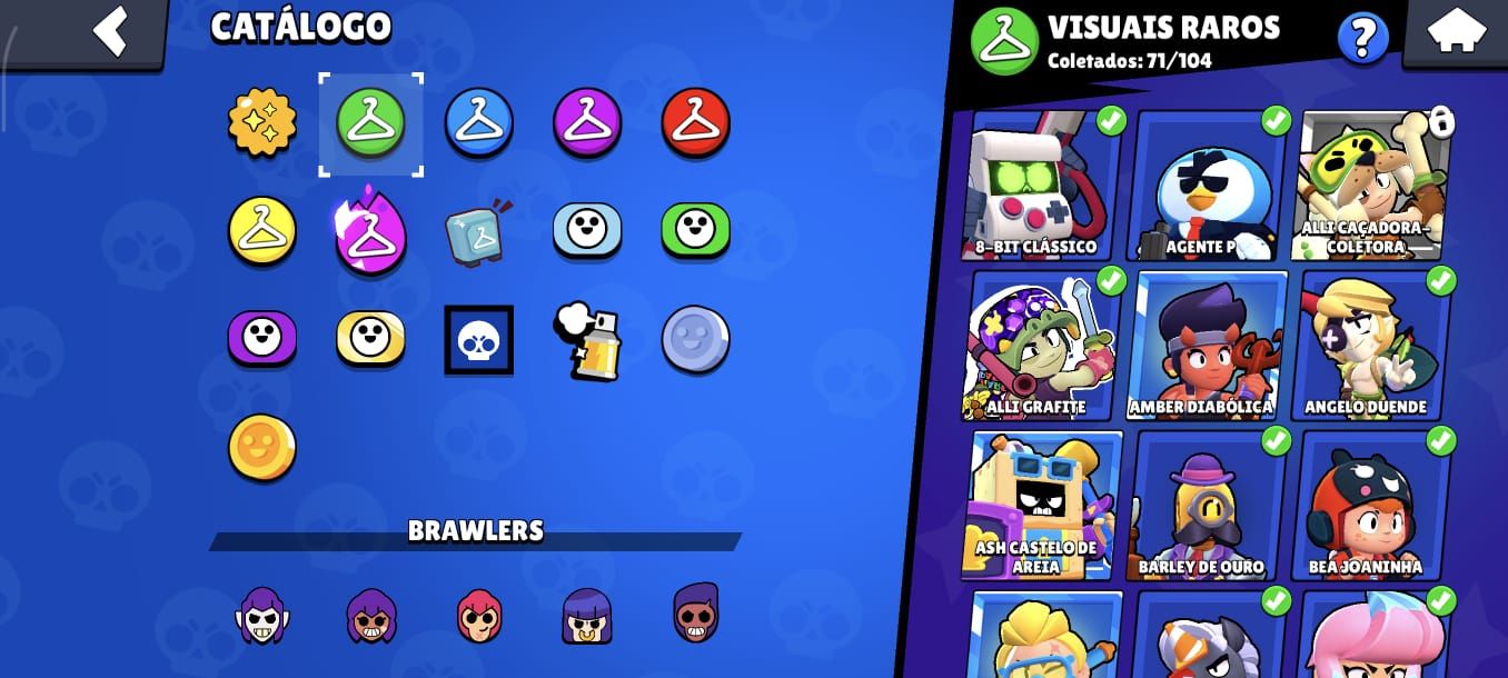 CONTA BRAWL STARS ANTIGA (2019) 96/100 BRAWLERS