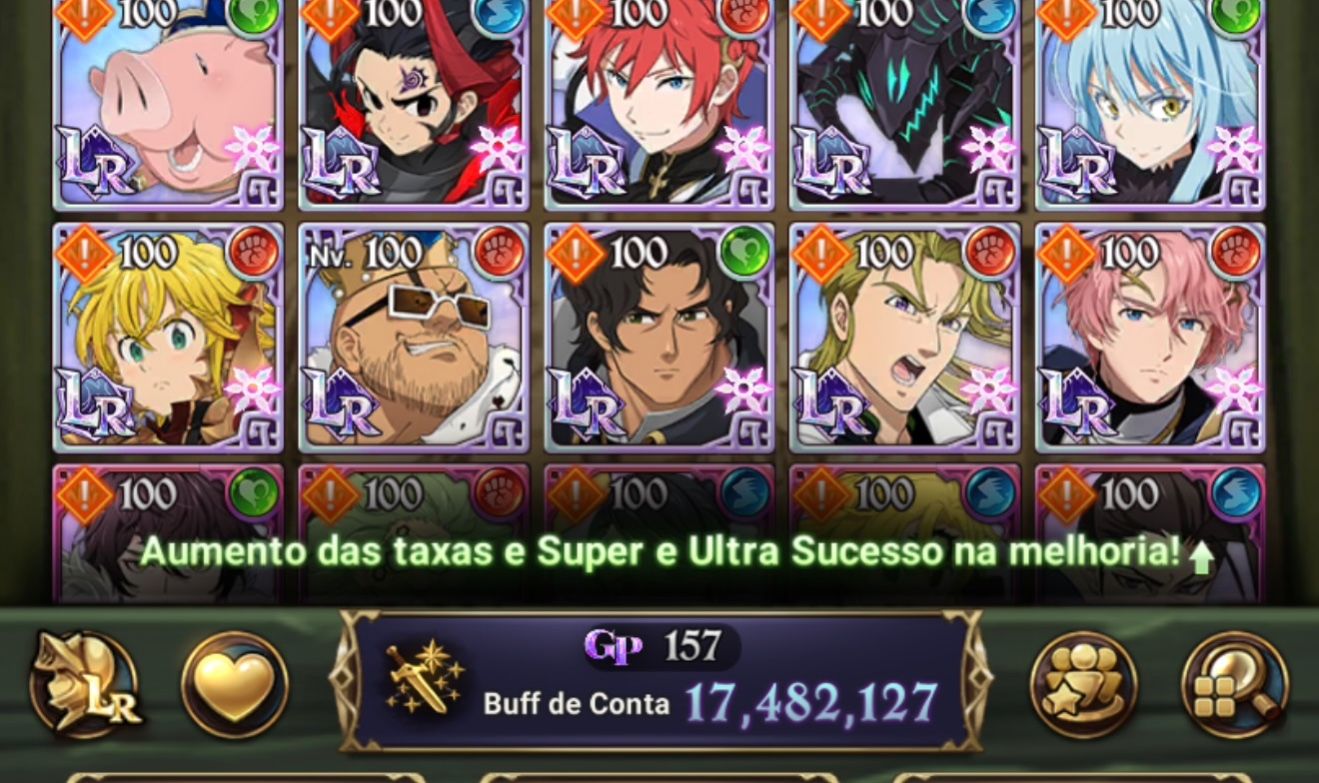 CONTA ENDGAME 7DS | 17.4M CC CONTA | ODIN UR MAX | +1000 DIAMANTES | DIVERSOS LR