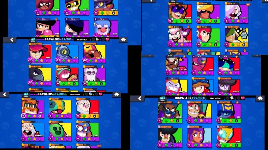 Conta de Brawl Stars com 53k de troféus e 99 Brawlers ( criada em 2021 )