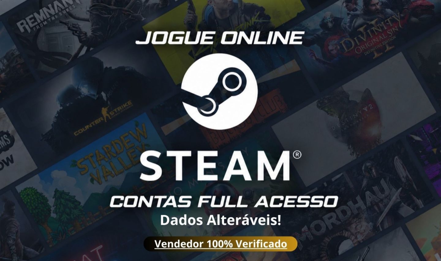 Jogos Contas Steam PC (Jogue Online) - Qualquer Jogo - Contas Full Acesso