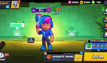 Uma conta de Brawl Stars com diversas skins e quase full