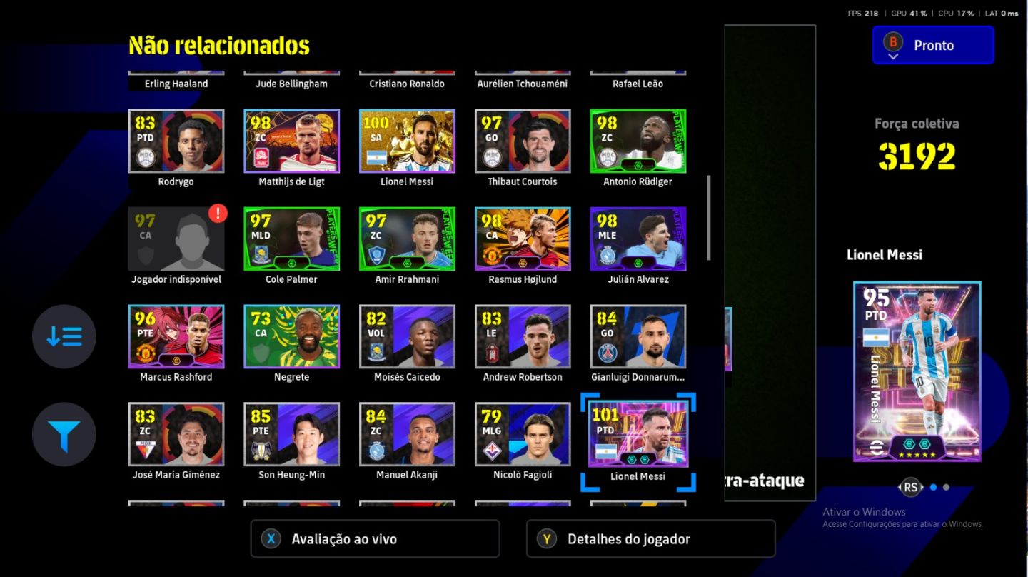 Conta efootball Steam/Pc messi big time, Pelé, etc.