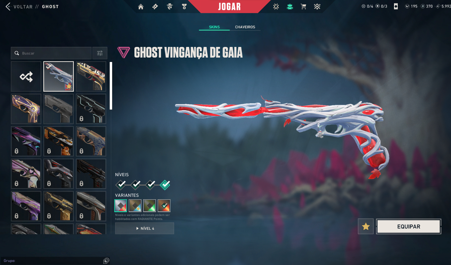 Conta Valorant com Diversas Skins atual elo diamante 1