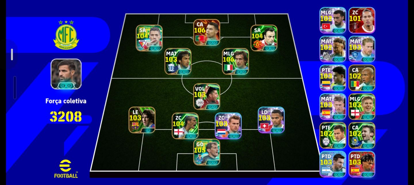 CONTA EFOOTBALL 3208 DE FORÇA COLETIVA CRISTIANO RONALDO BIG TIME