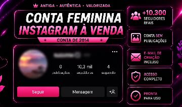 Instagram 2014 | +10Mil Seguidores | E-mail de Criação | Conta Antiga
