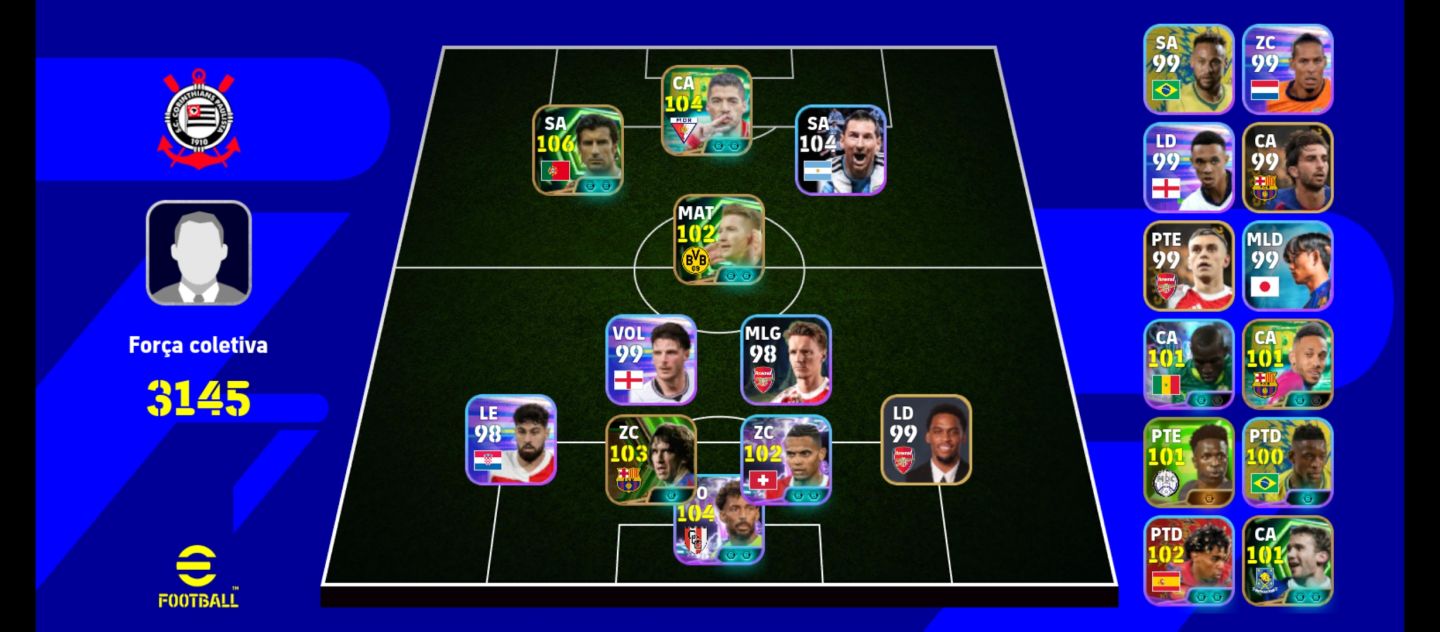 Contas de efootball com jogadores épico (CR7, vozinha, figo,puyol)
