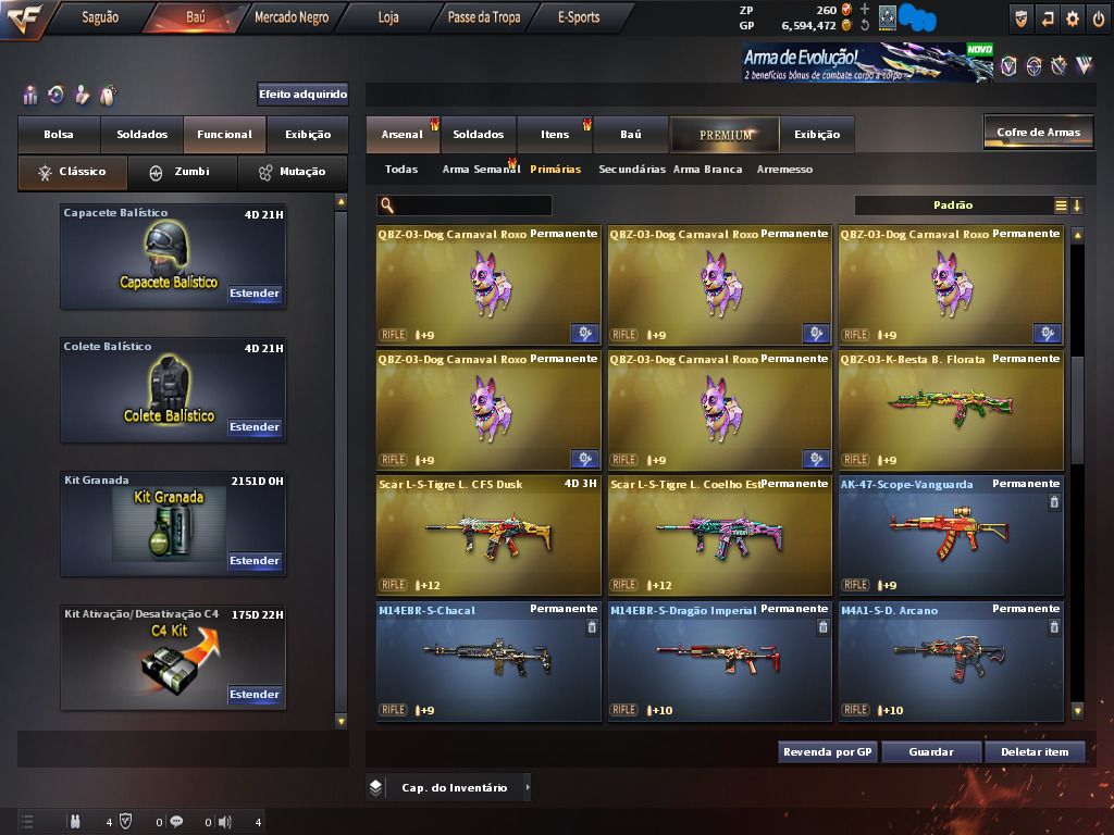 Conta Top Crossfire br, 17 vips rank on
