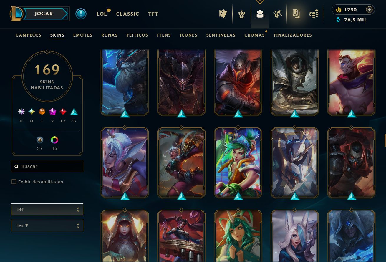CONTA PRATA II - 169 SKIN - FULL CHAMP + ESPÓLIOS CHEIO! - 100% SEGURA!