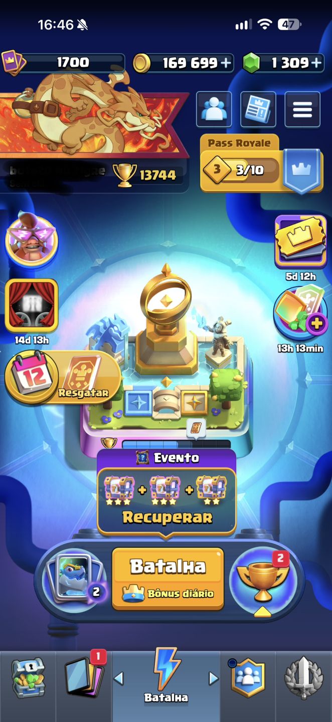 Conta Clash Royale 13.700 troféus