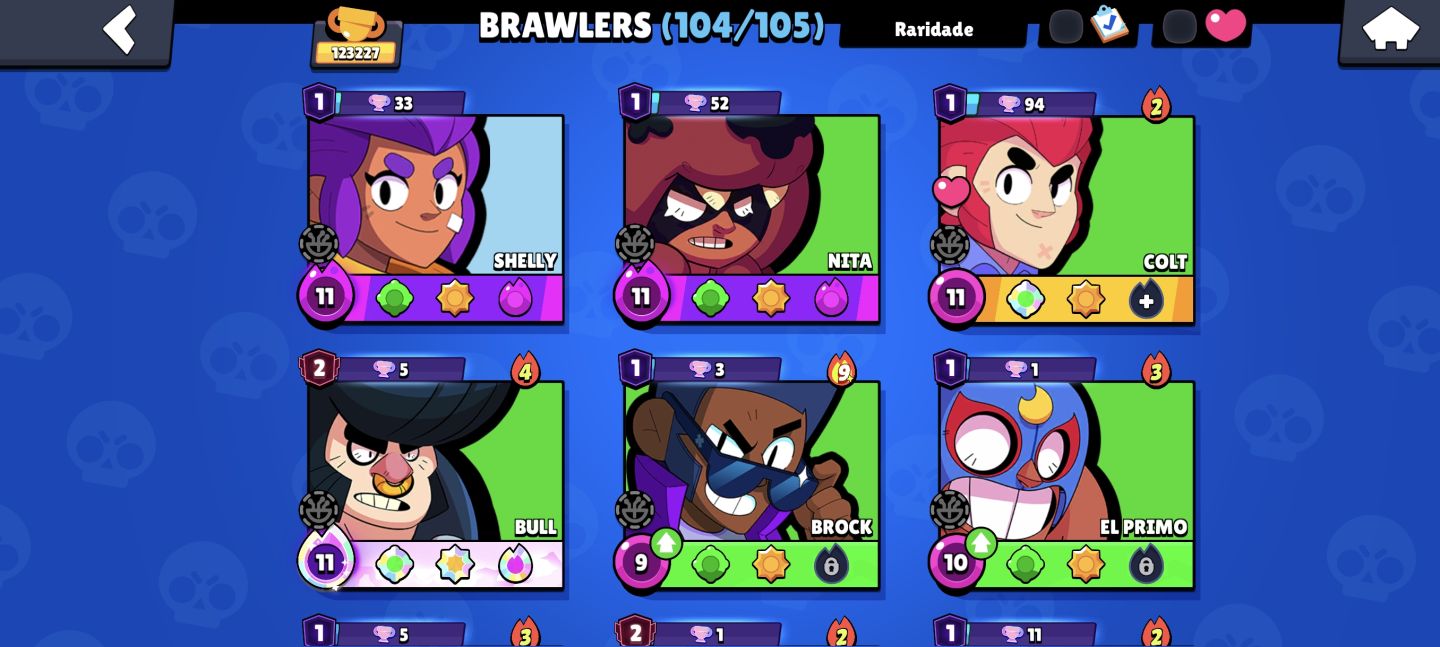 CONTA DE BRAWL STARS BEM UPADA