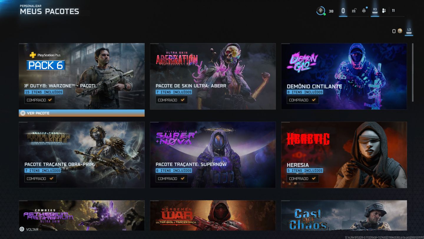 |CONTA COD | WARZONE | BO7 | BO6 | MW3 | COLD WAR|